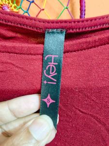 Maroon Full Sleeve Top