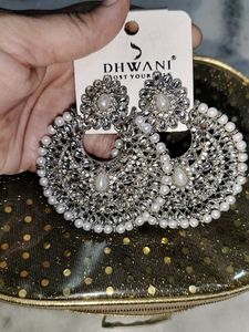 Silver And Golden Earrings Combo