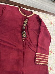 Kurta With Neck Work