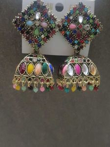 Multicolor Jhumka Earrings