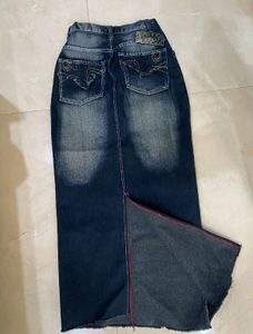 🔔Y2K Vintage Wash Denim Maxi Skirt🔔