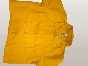 Zara Mustard Yellow Crop Shirt