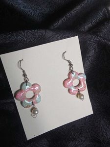 pearl cotton candy earrings