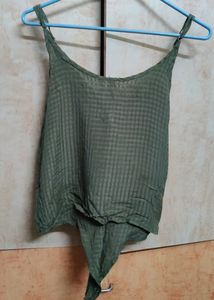 Tie Up, Crepe Material Crop Top