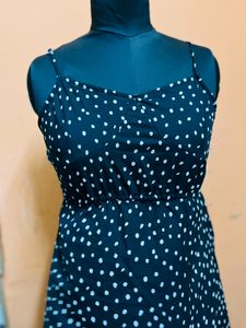 Black Polka Dot Dress Xl Size