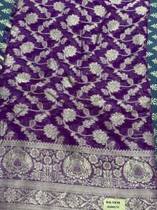 Purple Georgette Saree