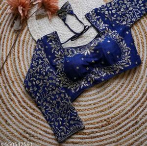 New Saree With Stitched Blouse