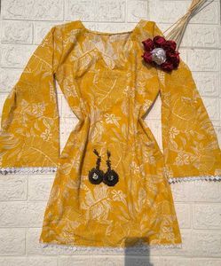 Mustard Short Kurti 🫶🏻