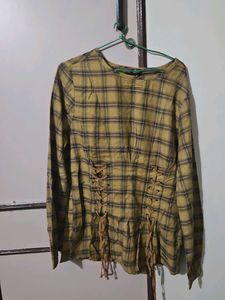 Plaid Long Sleeve Top