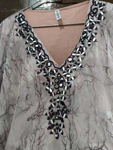 Elegant Flowy Kaftan Top