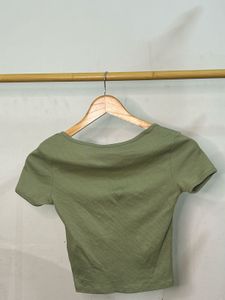 Ribbed Squared Neck Top
