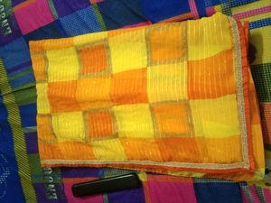 Orange Fully Sequence Saree