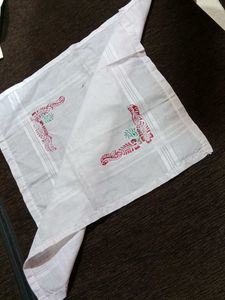 Pack Of To Vintage Hand-Painted Handkerchief By Me