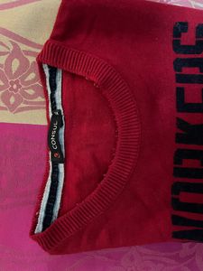Smart Red Sweater Machine Made