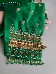 Green khatwork Blouse