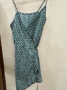 Floral Green Mini Dress