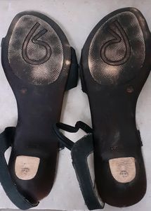 Black Back Strap Slipper