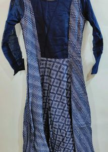 Blue Anarkali Full Length Dress with Duppata Women