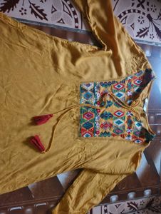 MUSTARD SHORT KURTI