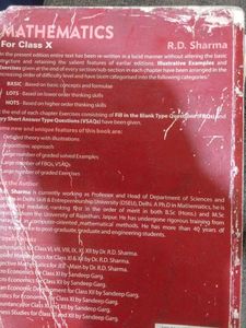 Rd Sharma Class 10th Book