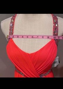 City Triangles Prom Dress Bright Pink Beaded Gown