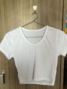 White Crop Top
