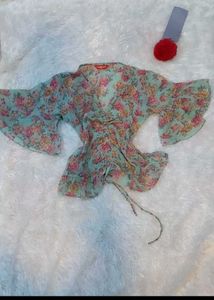 Floral Print mesh top