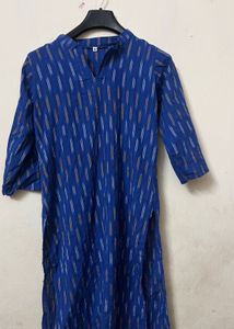 Ikkat Blue Kurti
