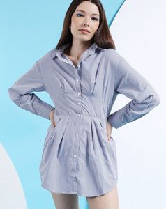Oodji Stripes Peplum Shirt