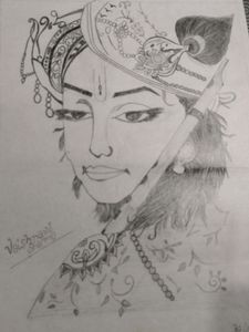 Krishna Painting Sketch
