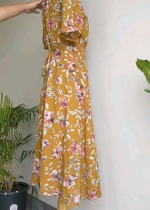 Chiffon Floral Wrap Around Dress