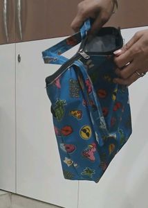 Funky Graphic Print Tote Bag