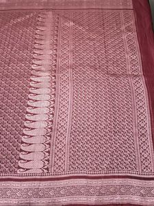 Maroon Banarasi Silk Saree