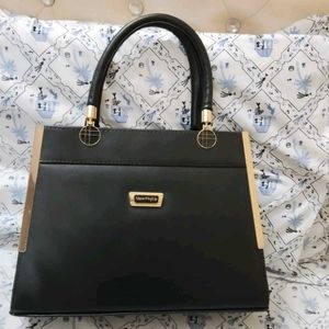 Solid Black Handbag