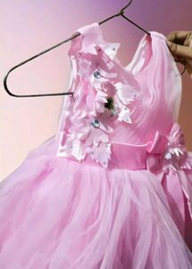 Pink Flower Girl Dress