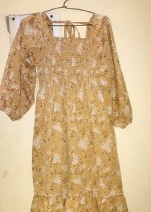 Floral Smocked Midi Dress