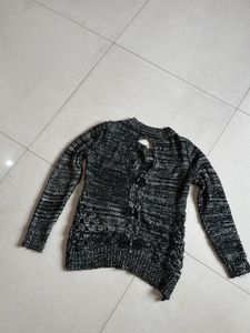 Black Shiny Casual And Partywear Top