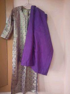 Elegant Brocade Kurta with Palazzo Set