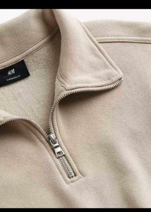 H&amp;M Half Zip Up Beige Sweatshirt