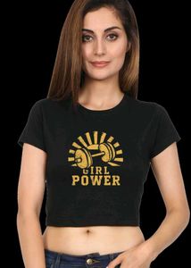Girl Power Regular Fit Crop Top