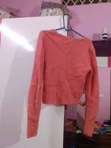 Cute Fuzzy Tie-Front Cardigan