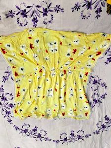 Yellow Floral Kaftan