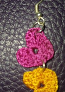 Yello Pink Heart Earrings