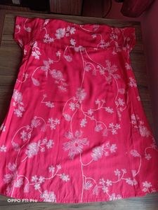 Floral Red Dress