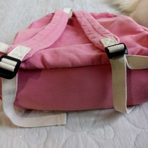 Pink Canvas Backpack