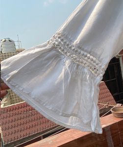 Boho White Tassel Bell Sleeves Top