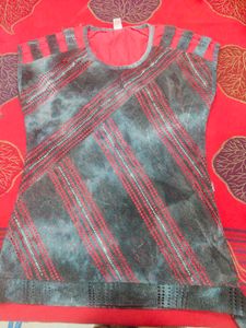 Grey And Red t-shirt For Women