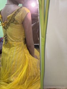 ETHNIC EYE CATCHING VIBRANT YELLOW GOWN