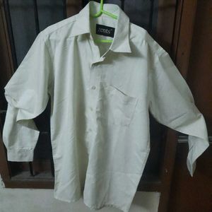 Zents Men's Formal Milk Green Shirt