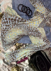 Patterned Long Sleeve Top